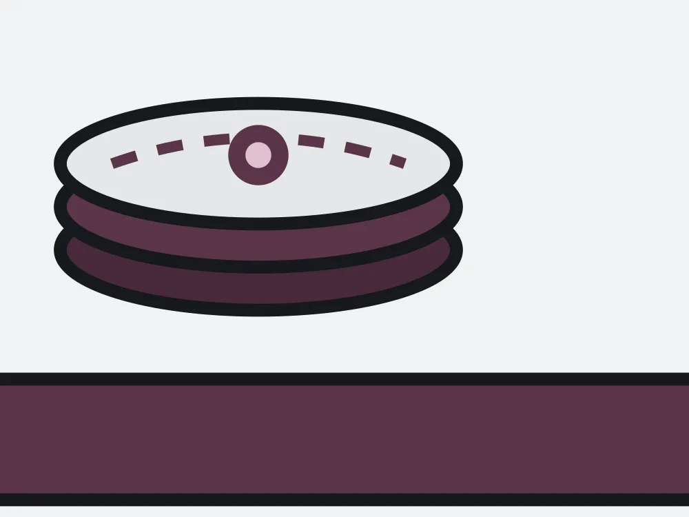 Close detail of stacked poker chips on the felt rail mark.